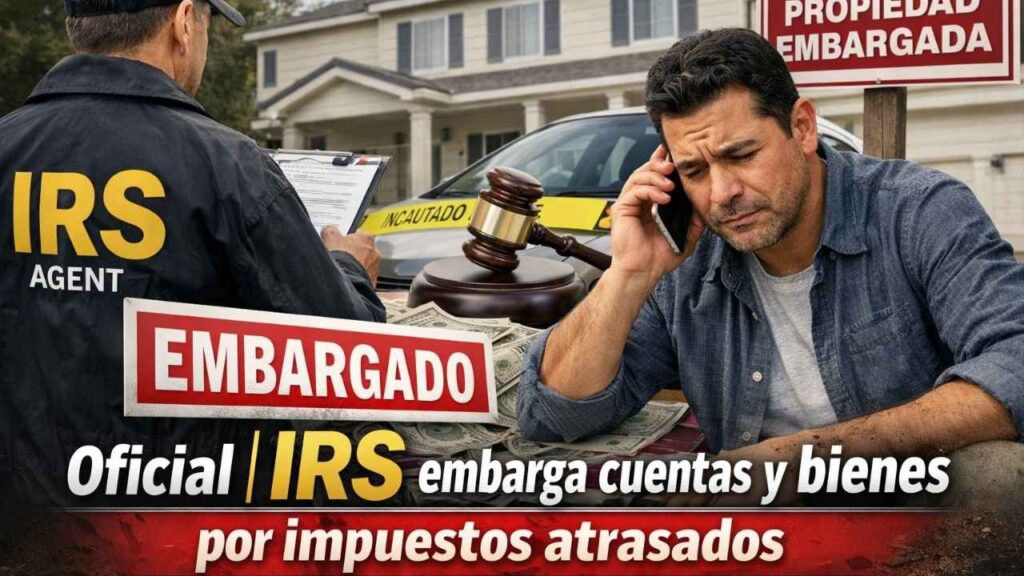 Oficial | IRS embarga cuentas y bienes por impuestos atrasados