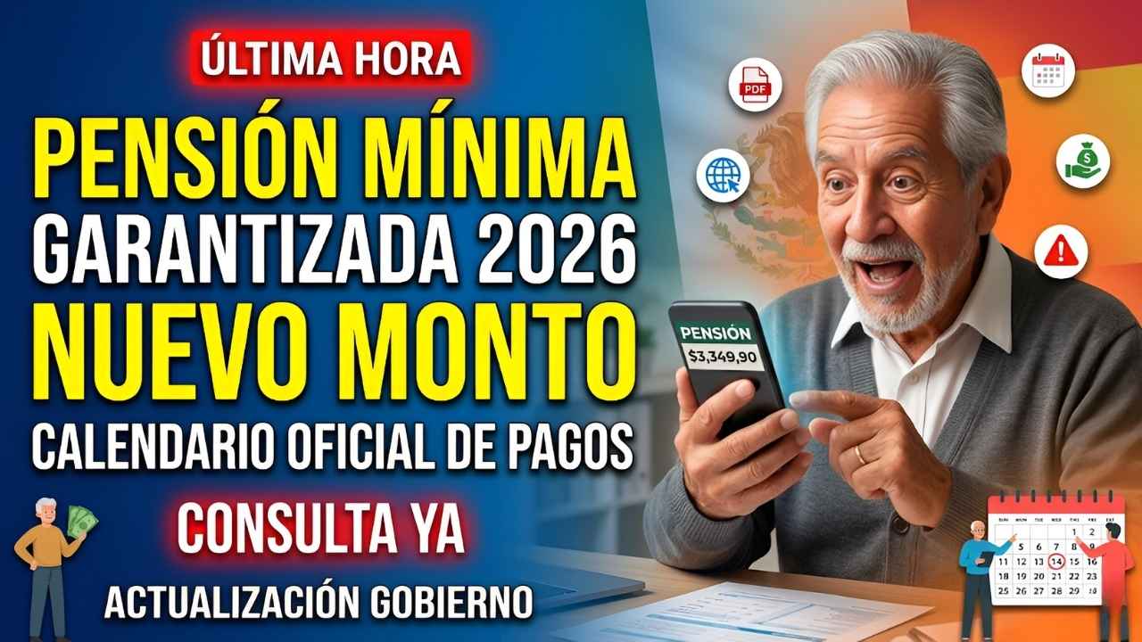 Pensión mínima garantizada: nuevo monto y calendario oficial de pagos 2026