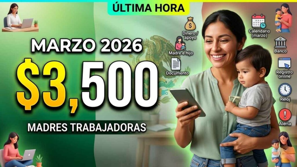 Apoyo económico de $3,500 para madres trabajadoras en marzo 2026: cómo registrarse y cobrar