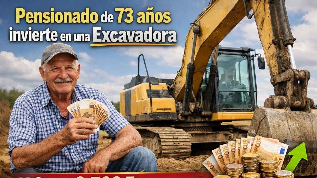 Pensionado de 73 años invierte en una excavadora y gana 3.500 euros al mes