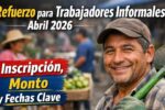 Refuerzo para trabajadores informales abril 2026: inscripción, monto y fechas clave