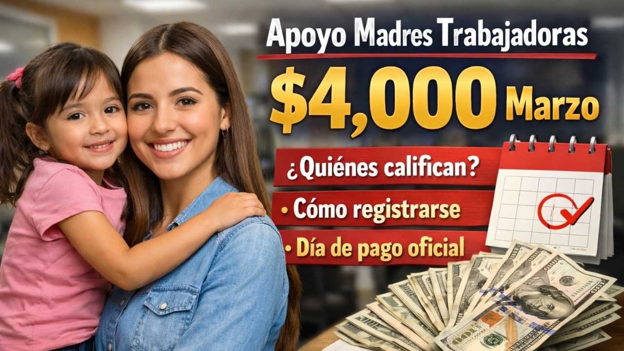 Apoyo madres trabajadoras $4,000 marzo quiénes califican, cómo registrarse y día de pago oficial