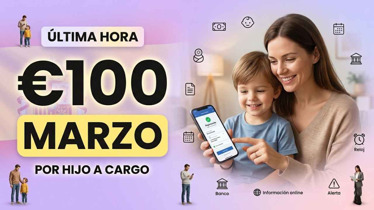 Complemento por hijo a cargo €100 en marzo: quién puede cobrarlo, cómo solicitarlo y cuándo se paga