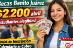 Becas Benito Juárez $2,200 abril estudiantes elegibles, pasos de inscripción y calendario de cobro