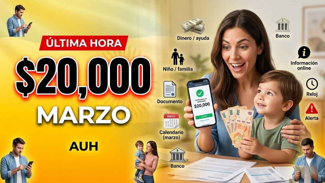 Asignación Universal por Hijo $20,000 en marzo: familias beneficiarias, inscripción online y calendario de cobro