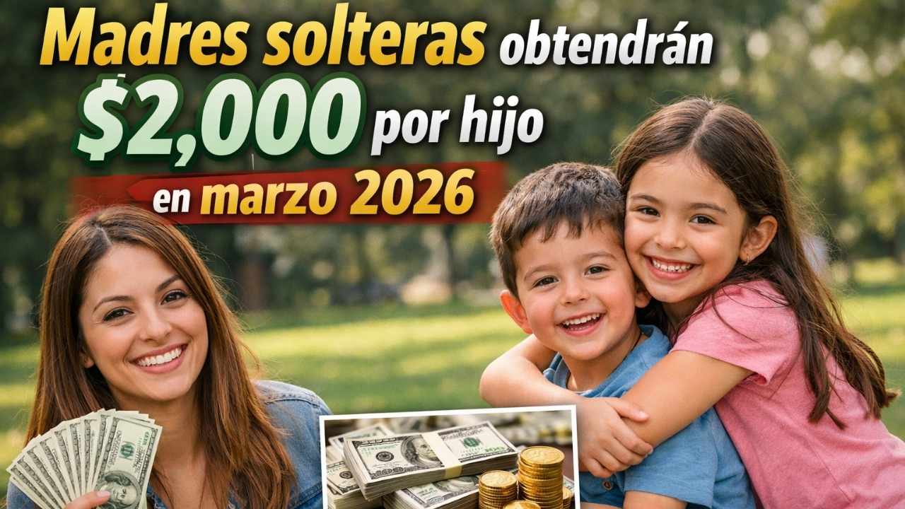 Madres solteras obtendrán $2,000 por hijo en marzo 2026: pasos de registro y fecha oficial