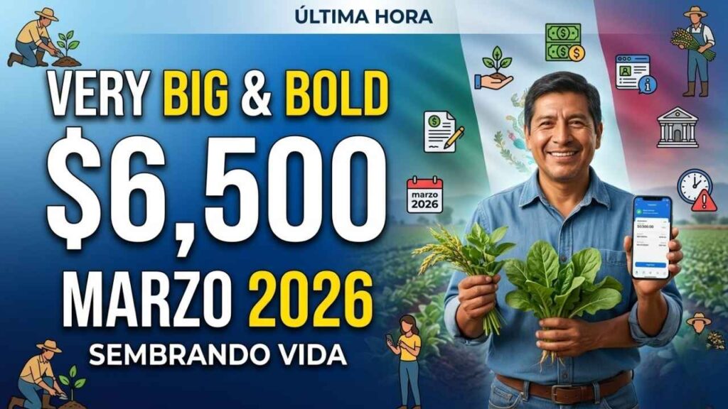 Programa Sembrando Vida $6,500 marzo 2026: campesinos elegibles, trámite en línea y fecha de depósito