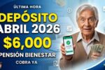 Depósito Pensión Bienestar abril 2026: $6,000 confirmados, cómo cobrar y quién accede
